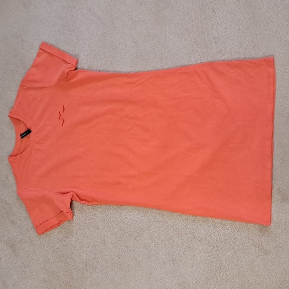 ❤ Lazypants T-Shirt Dress Orange Women's Various Sizes Cotton Blend Short Sleeve - Picture 10 of 10
